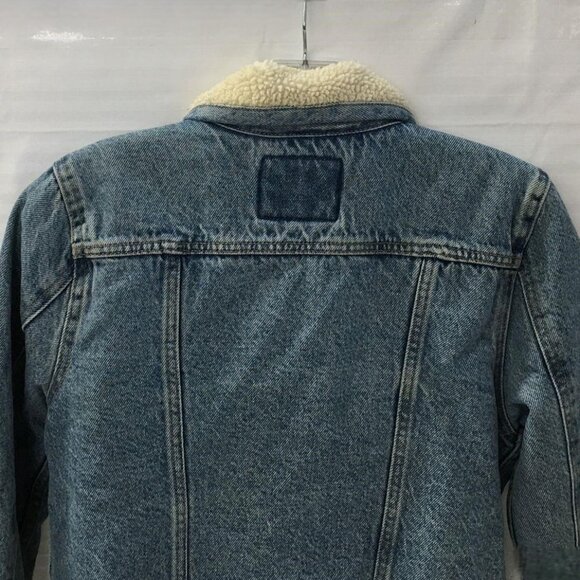 Levi Strauss Denim Sherpa Lined Jacket Women's Size S - Picture 3 of 6